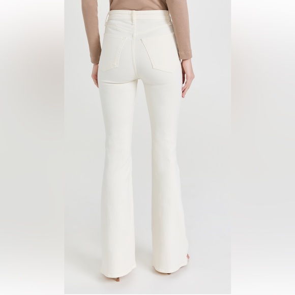 Rag & Bone ICON Casey High Ride Flare Jeans in Ecru Sz 30 - Picture 2 of 7